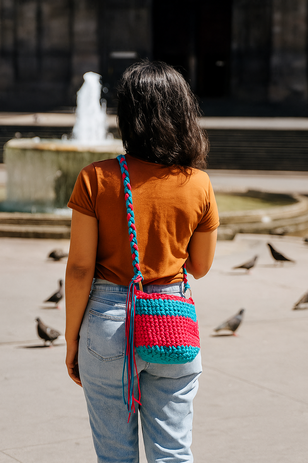 Bolso Artesanal Trapillo Fucsia Caribe