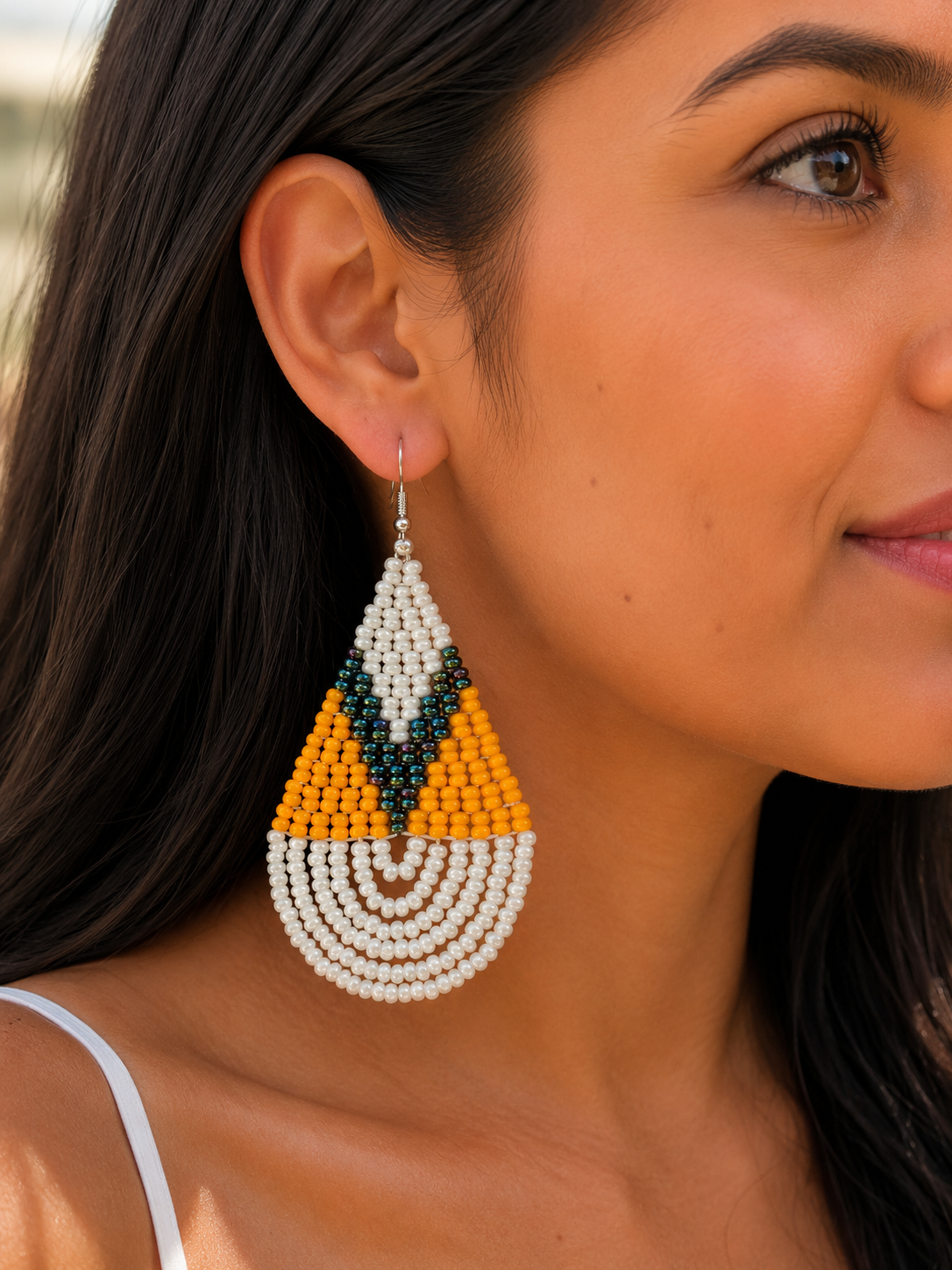 Aretes Mostacilla Lagrima Ancestral