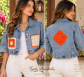 Chaqueta Jean Artesanal “Flores de Primavera”