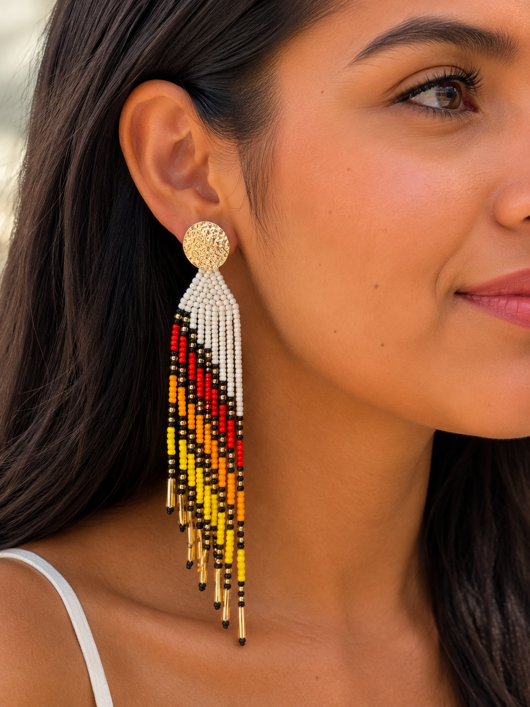 Aretes “Hilos del Sol Naciente”