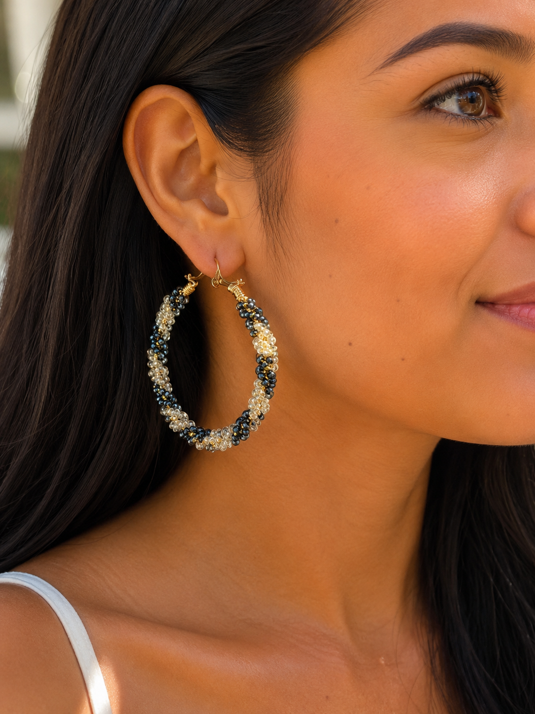 Aretes “Trenza Nocturna”