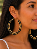 Aretes “Aro Dorado Nocturno”