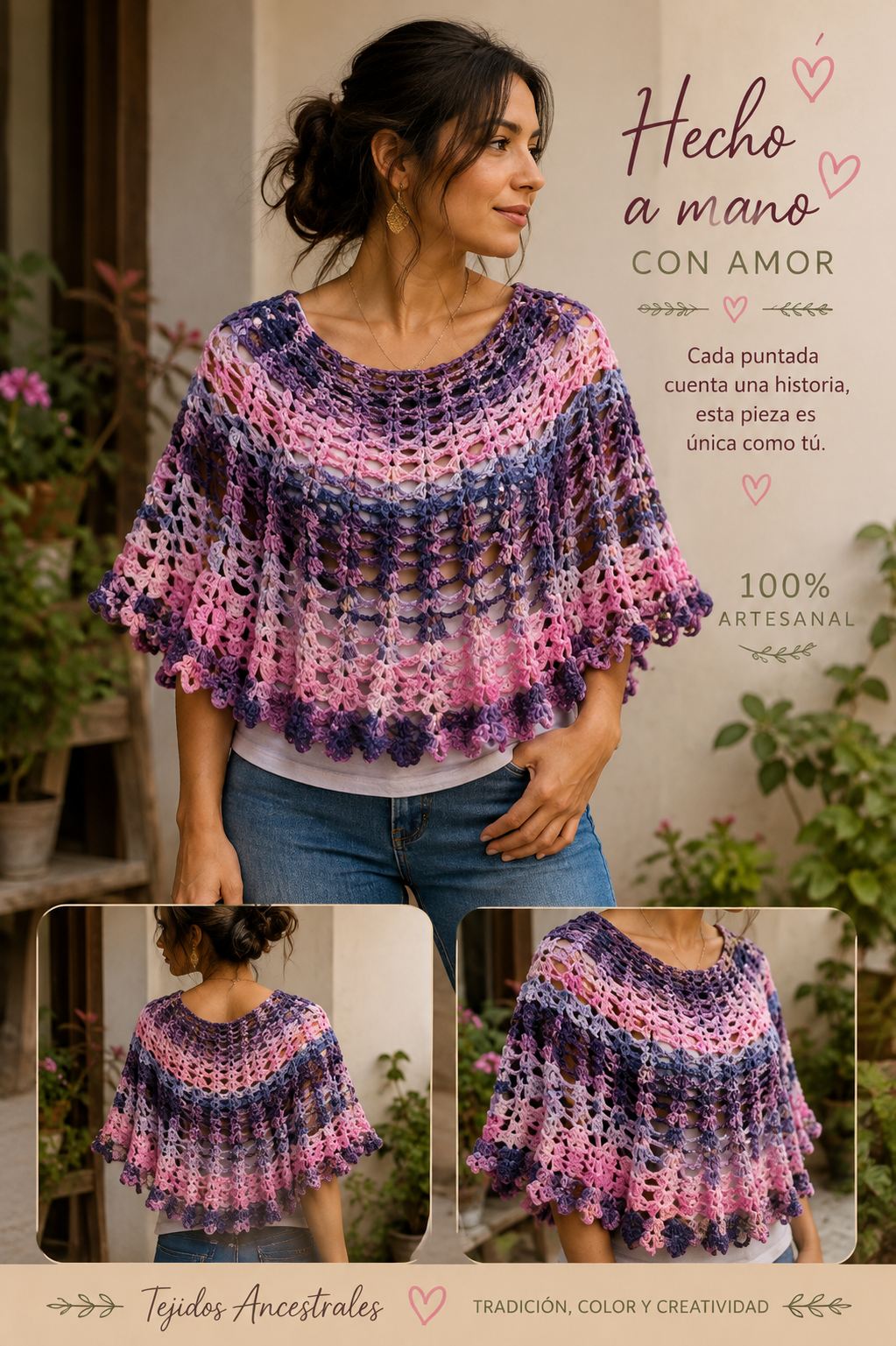 Poncho "Romance Ancestral"