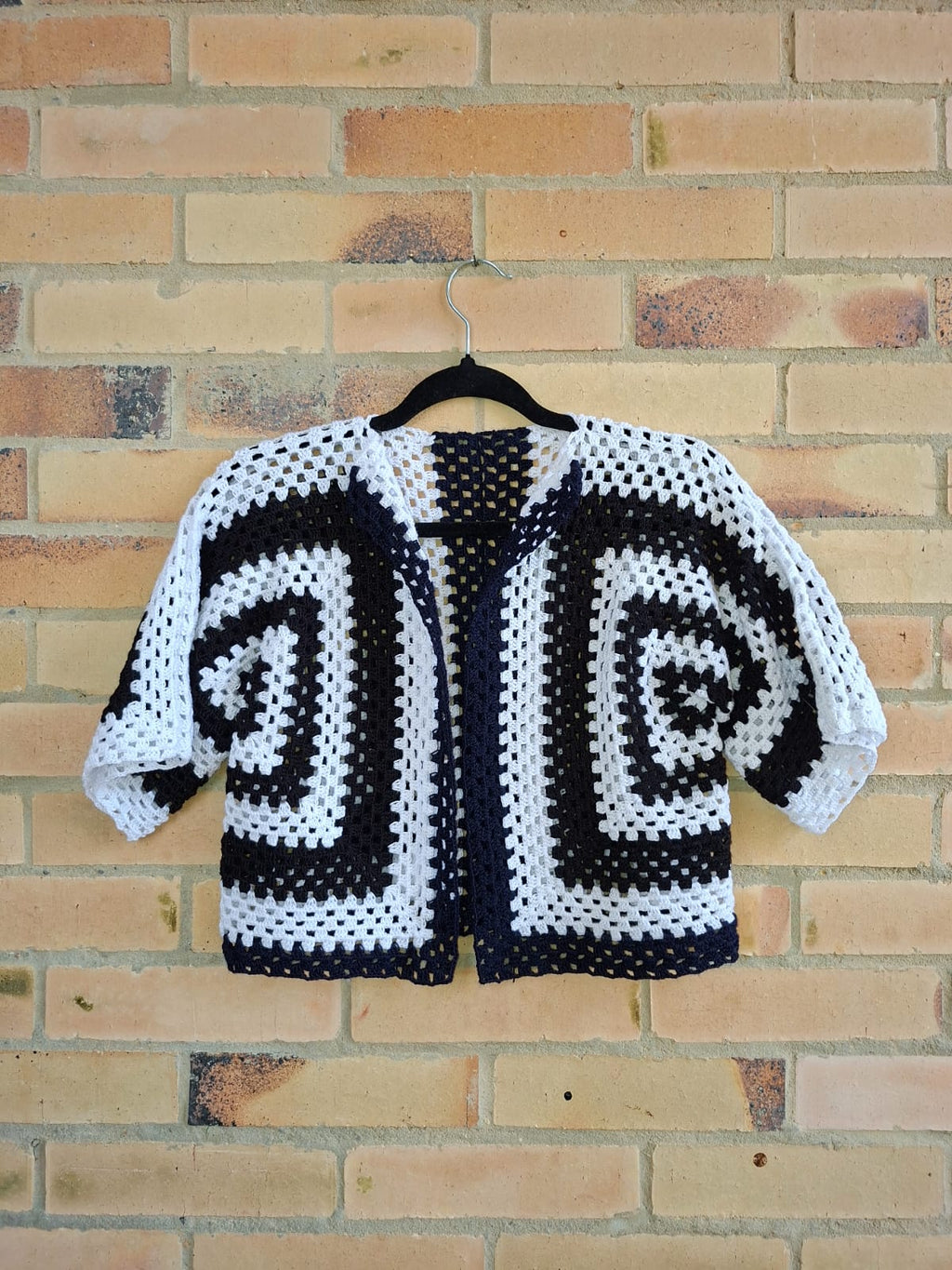 Suéter Artesanal Blanco y Azul