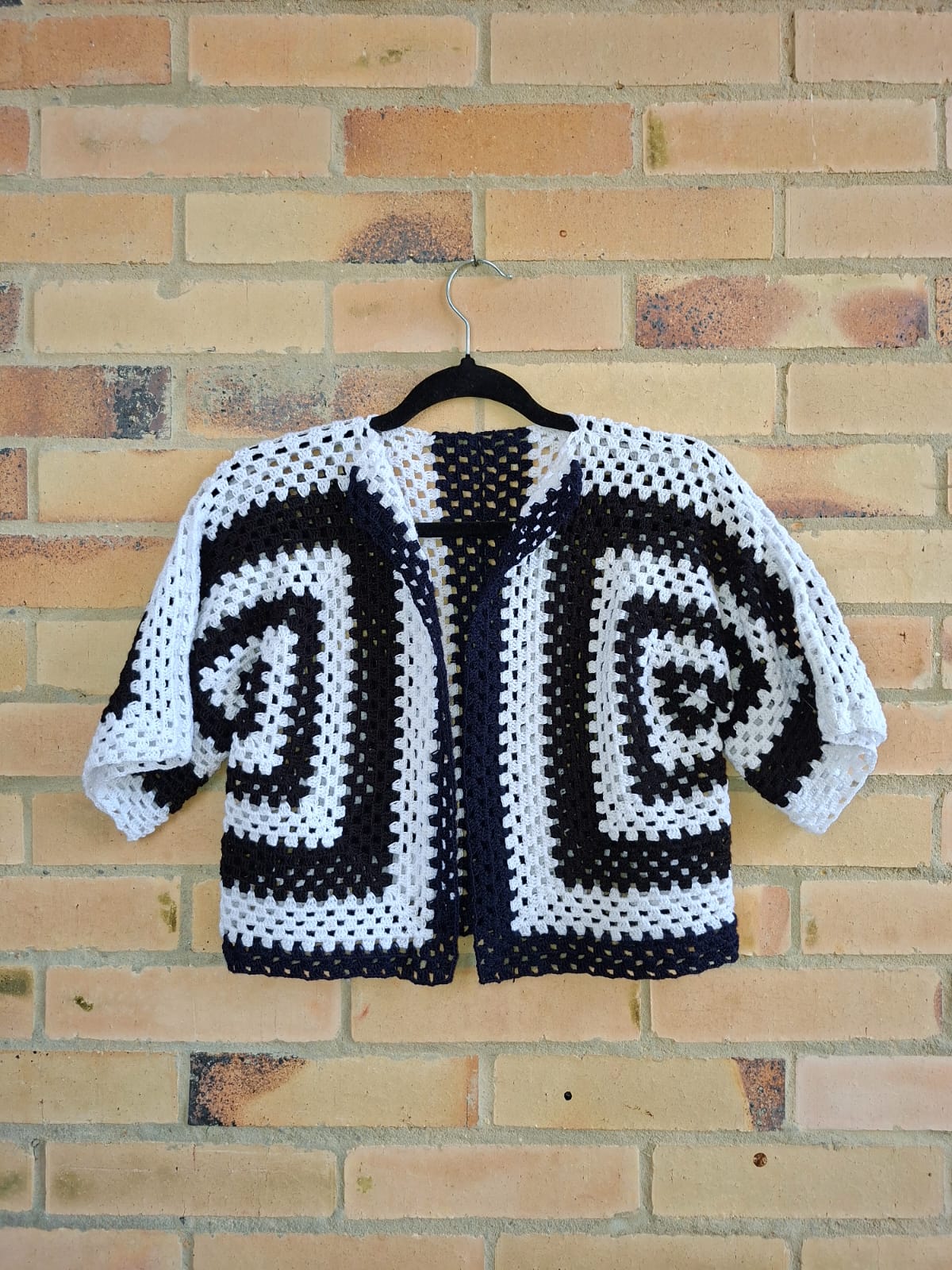Suéter Artesanal Blanco y Azul